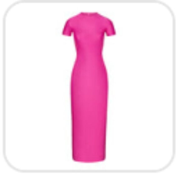 SKIMS PLUS SIZE - Shine Jersey Long Dress - Picture 1 of 4